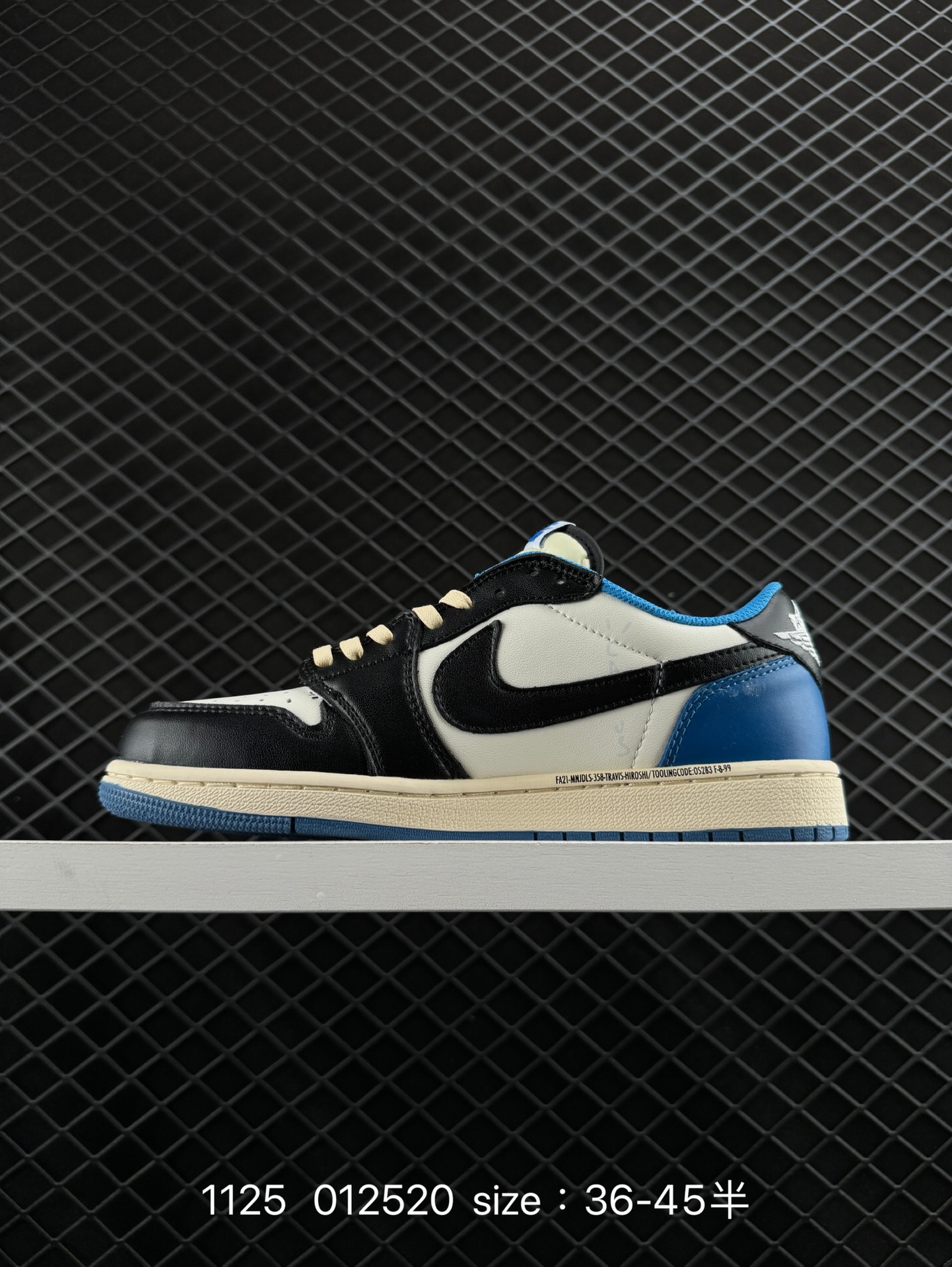 fragment design x Travis Scott x Nike Air Jordan 1 Low OG SP”Black/Green Toe“